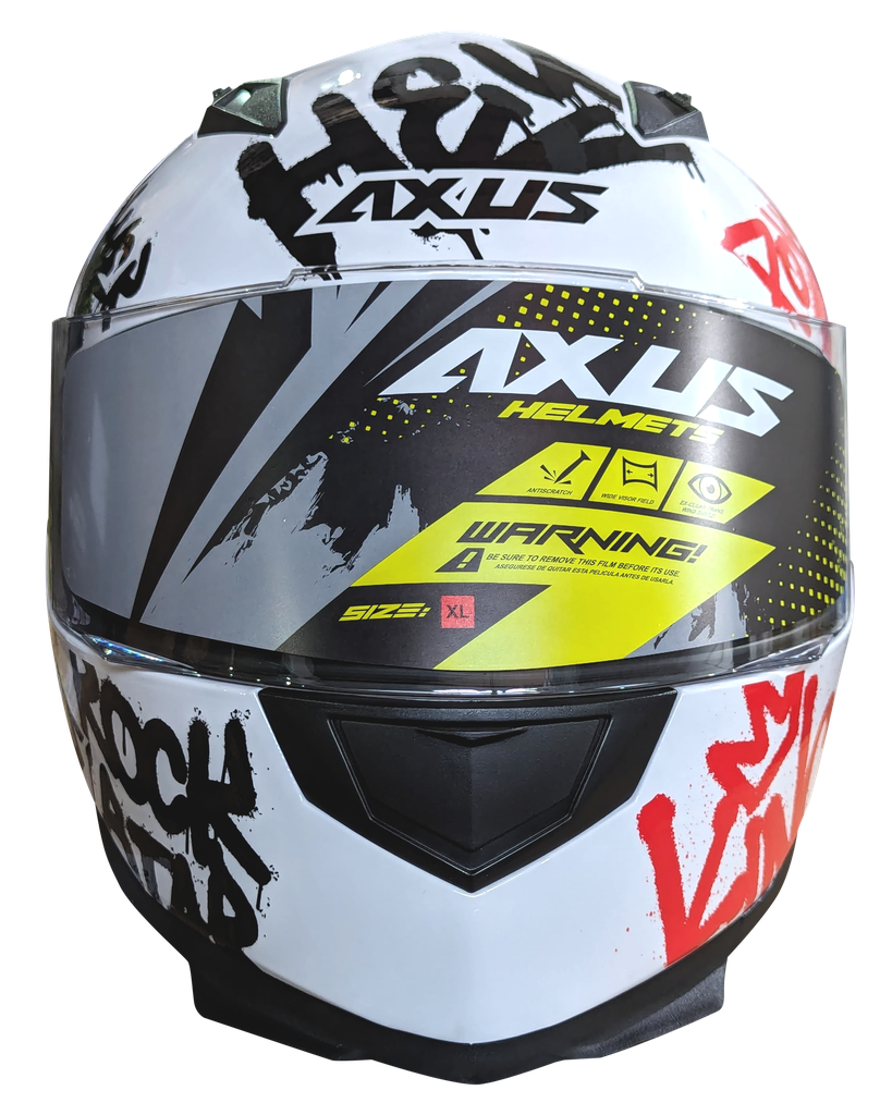 CASCO PARA MOTOCICLISTA CERRADO SPRAY RED/WHITE XL