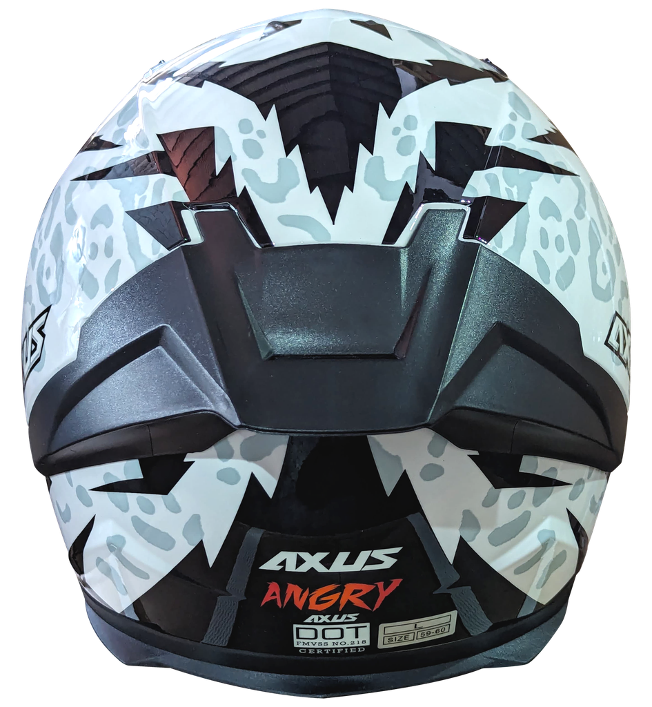 CASCO PARA MOTOCICLISTA CERRADO ANGRY WHITE XL