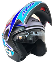 CASCO ABATIBLE SPORT H5 BLANCO/AZUL