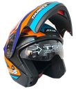 CASCO ABATIBLE THUNDER AZUL/NARANJA