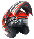 CASCO ABATIBLE SPORT 23 ROJO/BLANCO
