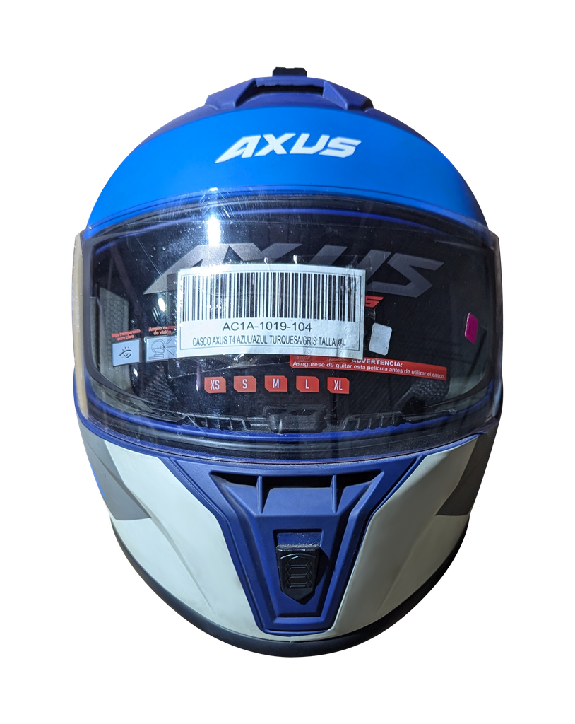 CASCO AXUS T4 AZUL/AZUL TURQUESA/GRIS TALLA XL