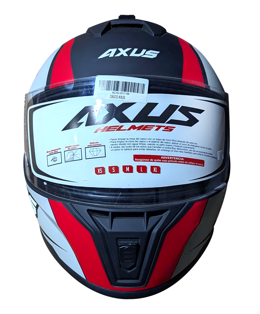 CASCO AXUS TURBO ROJO/GRIS/NEGRO TALLA XL