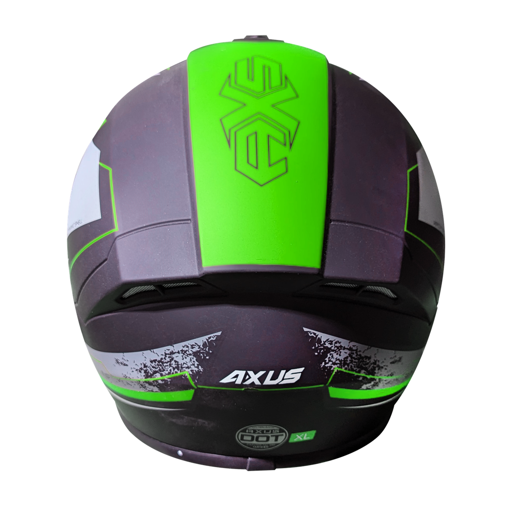 CASCO AXUS TURBO VERDE/GRIS/NEGRO TALLA XL