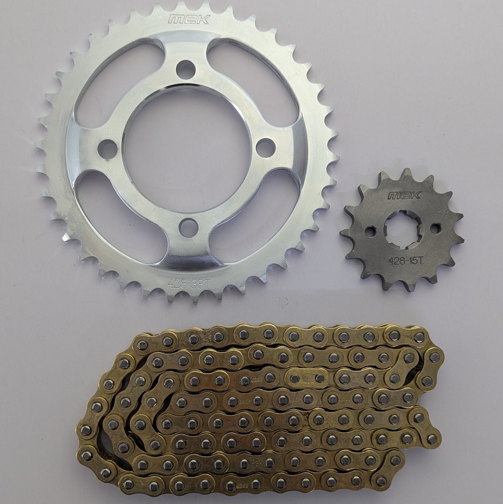 KIT DE TRACCIÓN FT128 REFORZADO CADENA DORADA