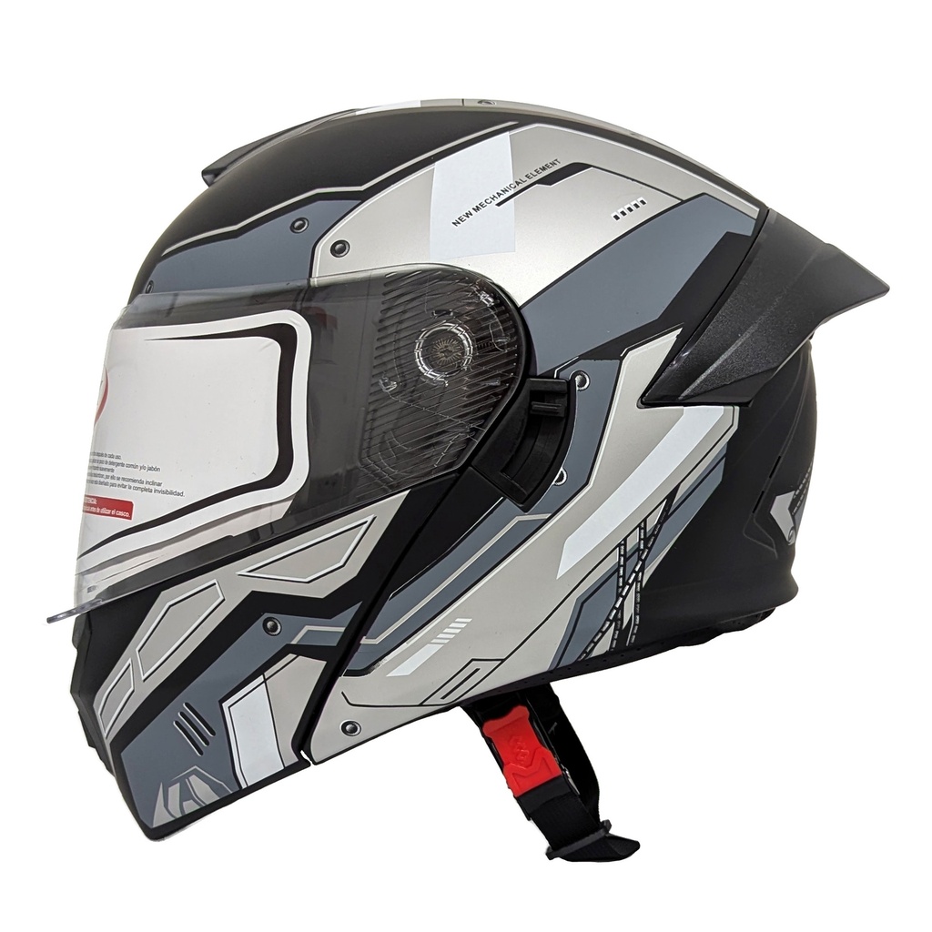 [AC1C-4030-002] B-CASCO MEK-255 FLIP UP HELMET Matte Black/Gray
