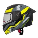 B-CASCO MEK-255 FLIP UP HELMET Matte  Black/Yellow
