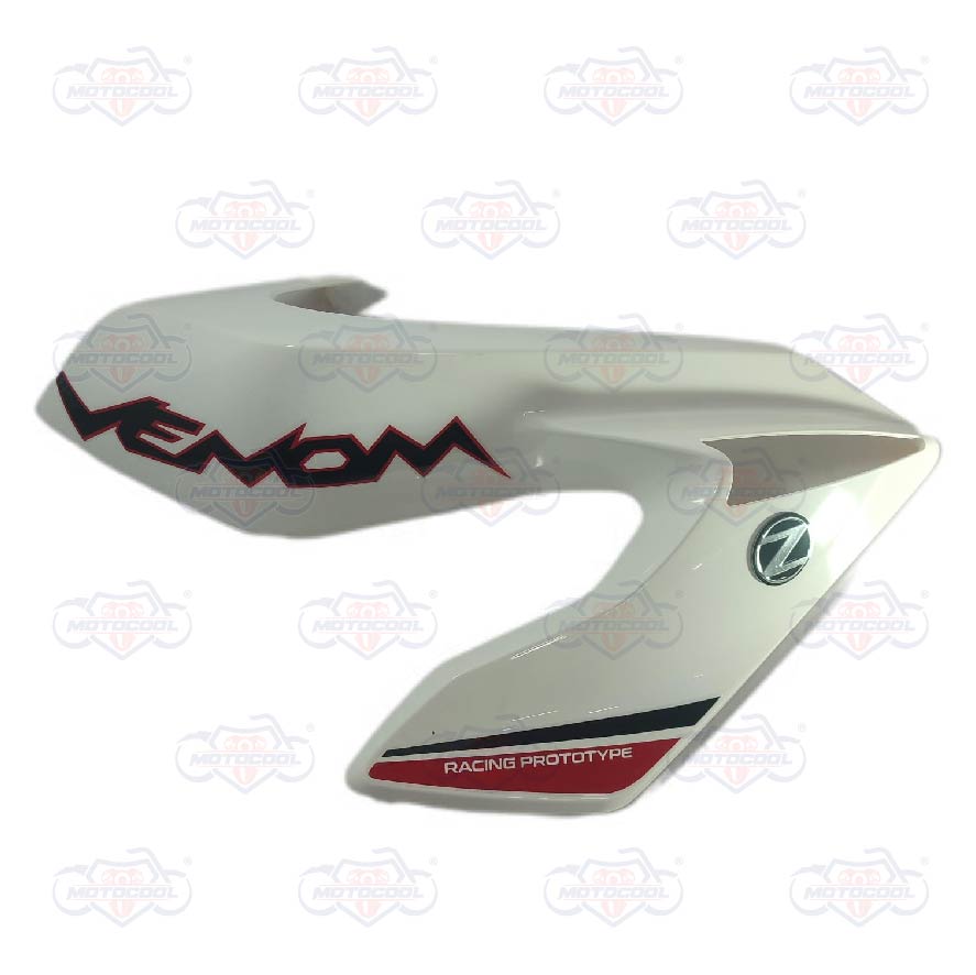 O-TAPADERA TANQUE DERECHO BLANCO/NEGRO VENOM 200