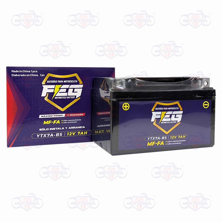 BATERIA FEG 12V7AH HOMOLOGACION RAPID150/ZM150/AKTIVA150/NITRO150/CRX300/RD3