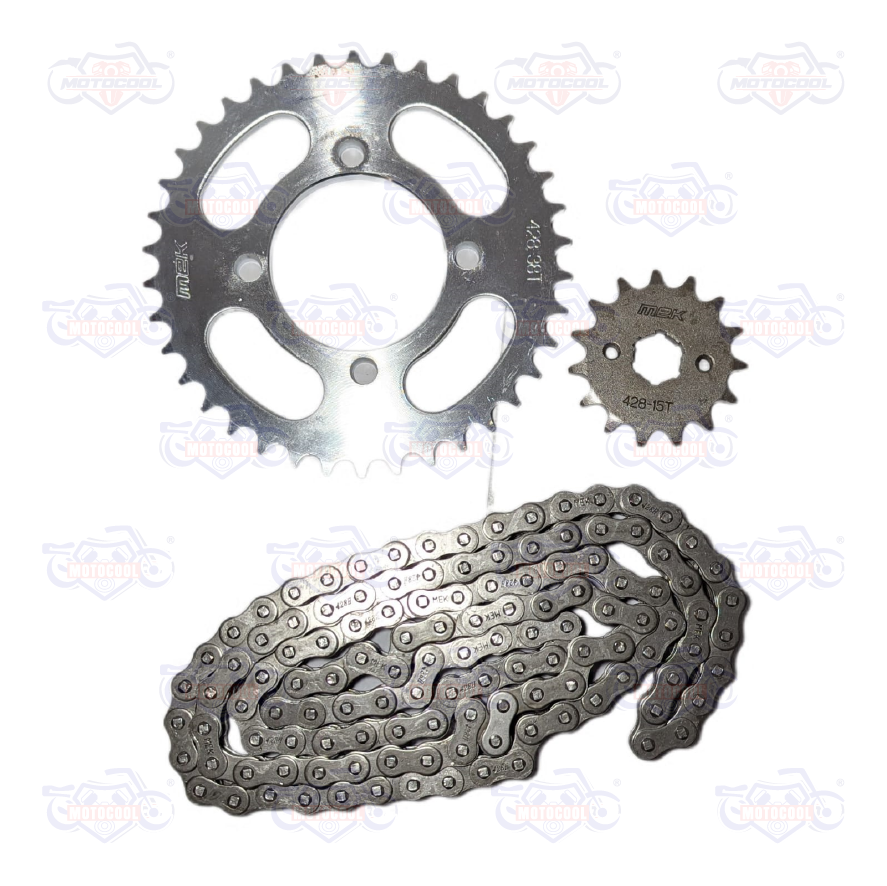 B-KIT DE TRACCION 428H-38T-15T-124L P/TRAB (GOMA DAMPER) FT125