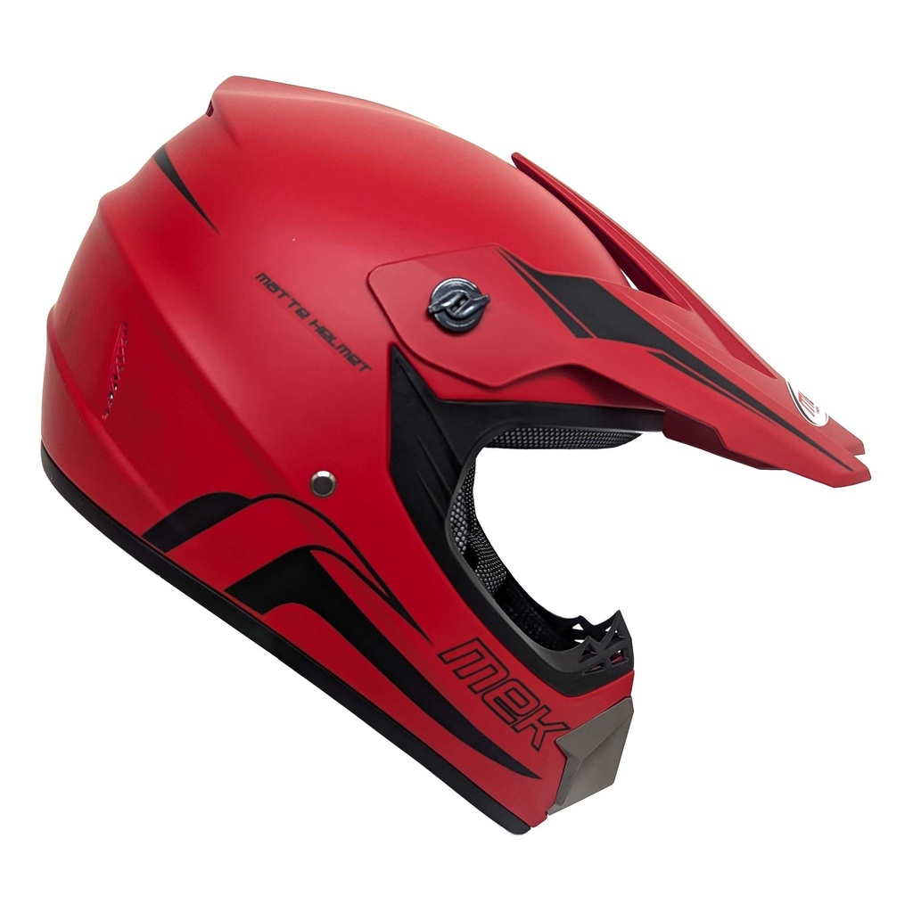 [AC1C-B400-101] C-CASCO CROSS HELMET MATTE SHELL MATTE RED