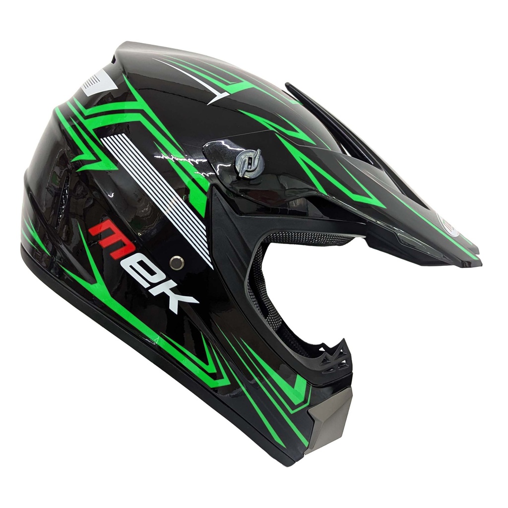 C-CROSS HELMET GLOSSY BLACK DECAL GREEN
