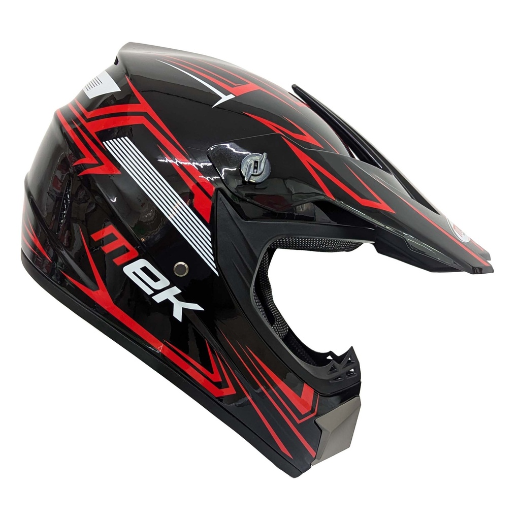 C-Cross Helmet Glossy Black Decal Red