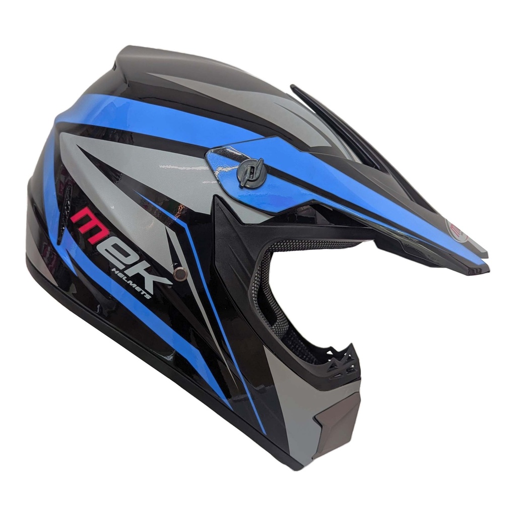 [AC1C-B370-102] C-Cross Helmet Glossy Black Decal Blue