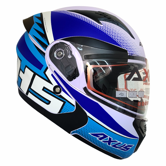 [AC1B-0013-004] CASCO ABATIBLE SPORT H5 BLANCO/AZUL