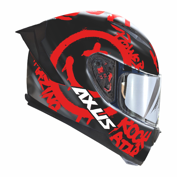 [AC1A-2021-002] CASCO PARA MOTOCICLISTA CERRADO SPRAY RED/GRAY XL