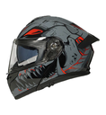 B-CASCO PARA MOTOCICLISTA ABATIBLE NOCTURNE GRIS/NEGRO