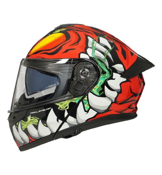 [AC1A-2024-008] CASCO PARA MOTOCICLISTA ABATIBLE ROJO/BLANCO
