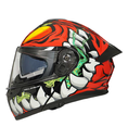 B-CASCO PARA MOTOCICLISTA ABATIBLE ROJO/BLANCO