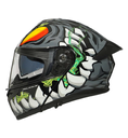 CASCO PARA MOTOCICLISTA ABATIBLE NEGRO/BLANCO