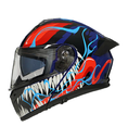 B-CASCO PARA MOTOCICLISTA ABATIBLE NIGHT AZUL/ROJO