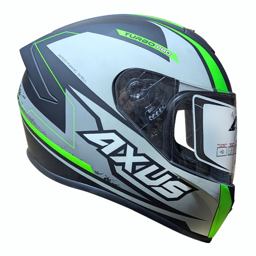 [AC1A-1017-102] CASCO AXUS TURBO VERDE/GRIS/NEGRO TALLA XL
