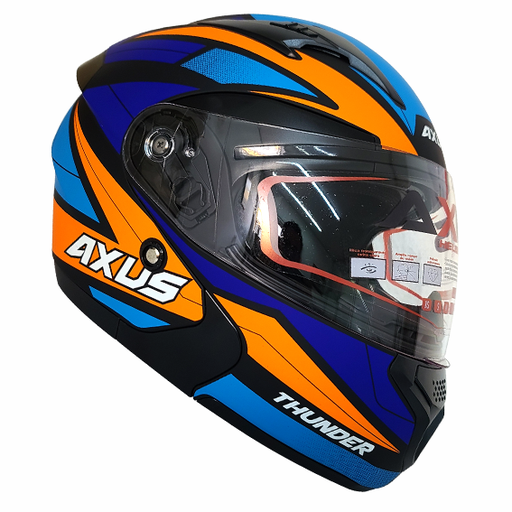 [AC1B-0012-002] CASCO ABATIBLE THUNDER AZUL/NARANJA